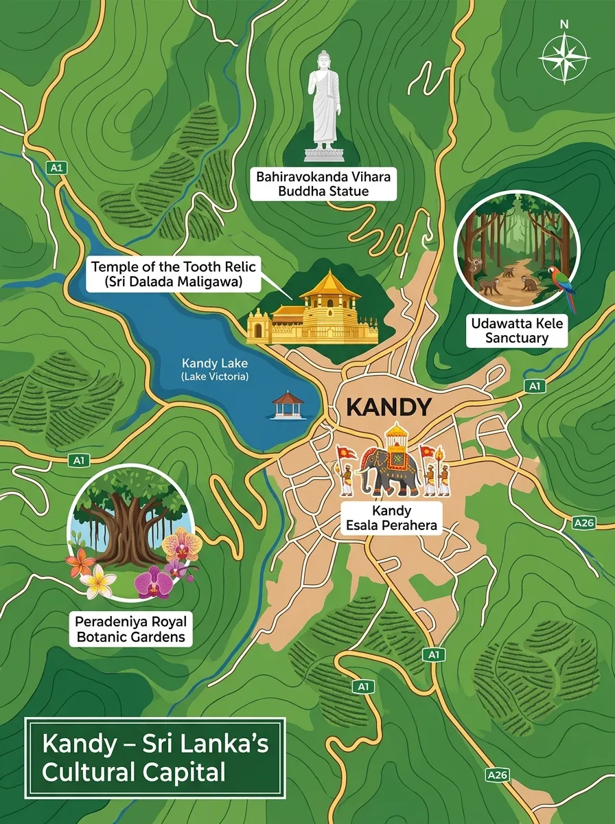 The Moving Asana: A Yoga Journey Through Sri Lanka Tour Map